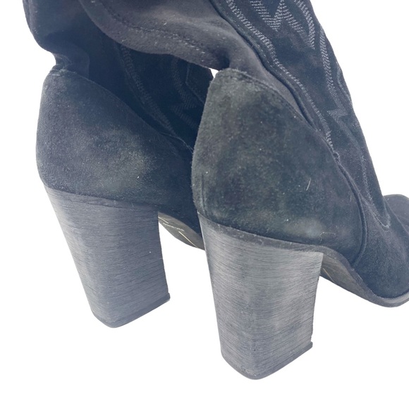 DOLCE VITA WOMEN’S SOLEI BOOT Black Western Knee High Heeled Boots Size 9 - Picture 9 of 15